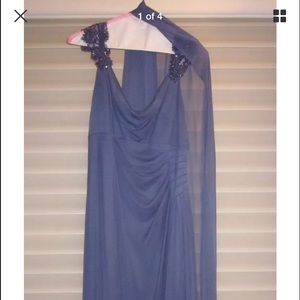 Blue formal floor length dress women's size 8