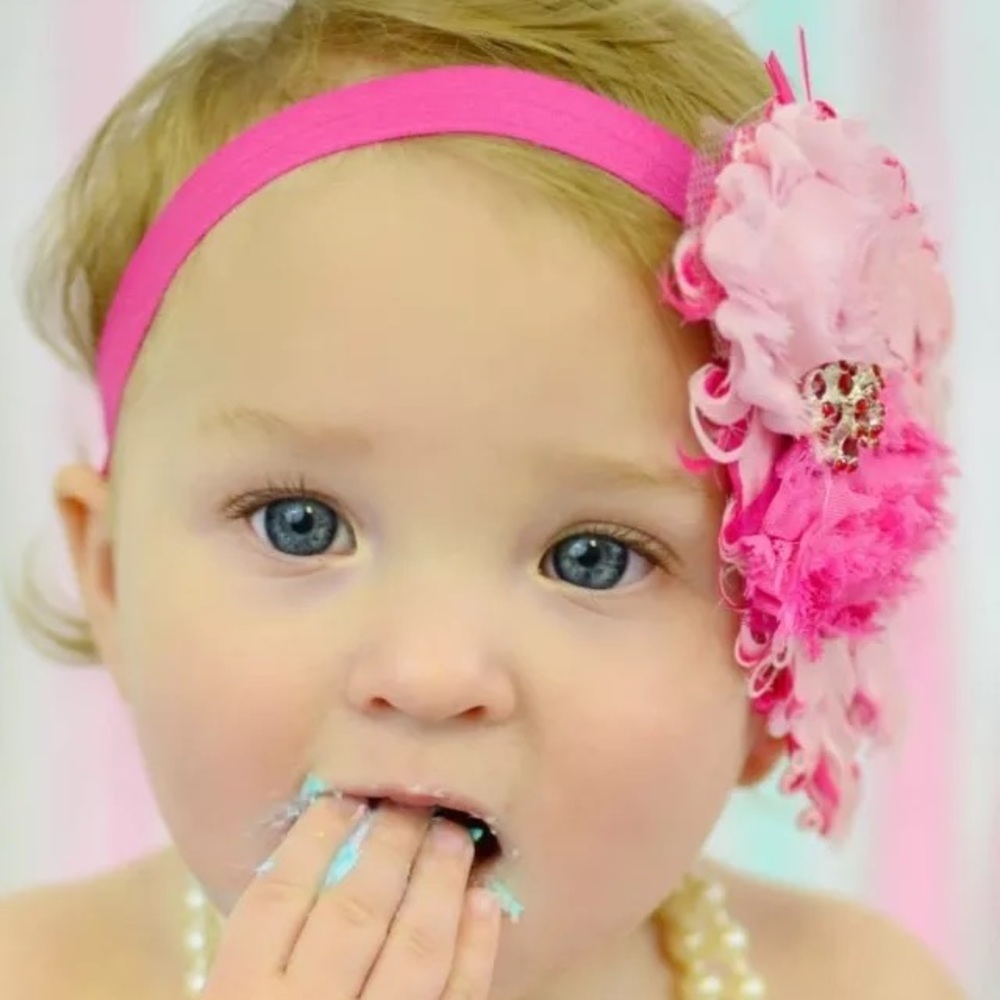 Cake Smash prop Baby Girl 1st birthday Headband