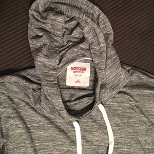 Grey Hi-Lo long hoodie