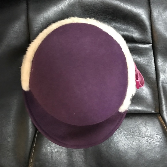 NWT Spanish brand Peregal Purple 100% Wool Hat main image 4