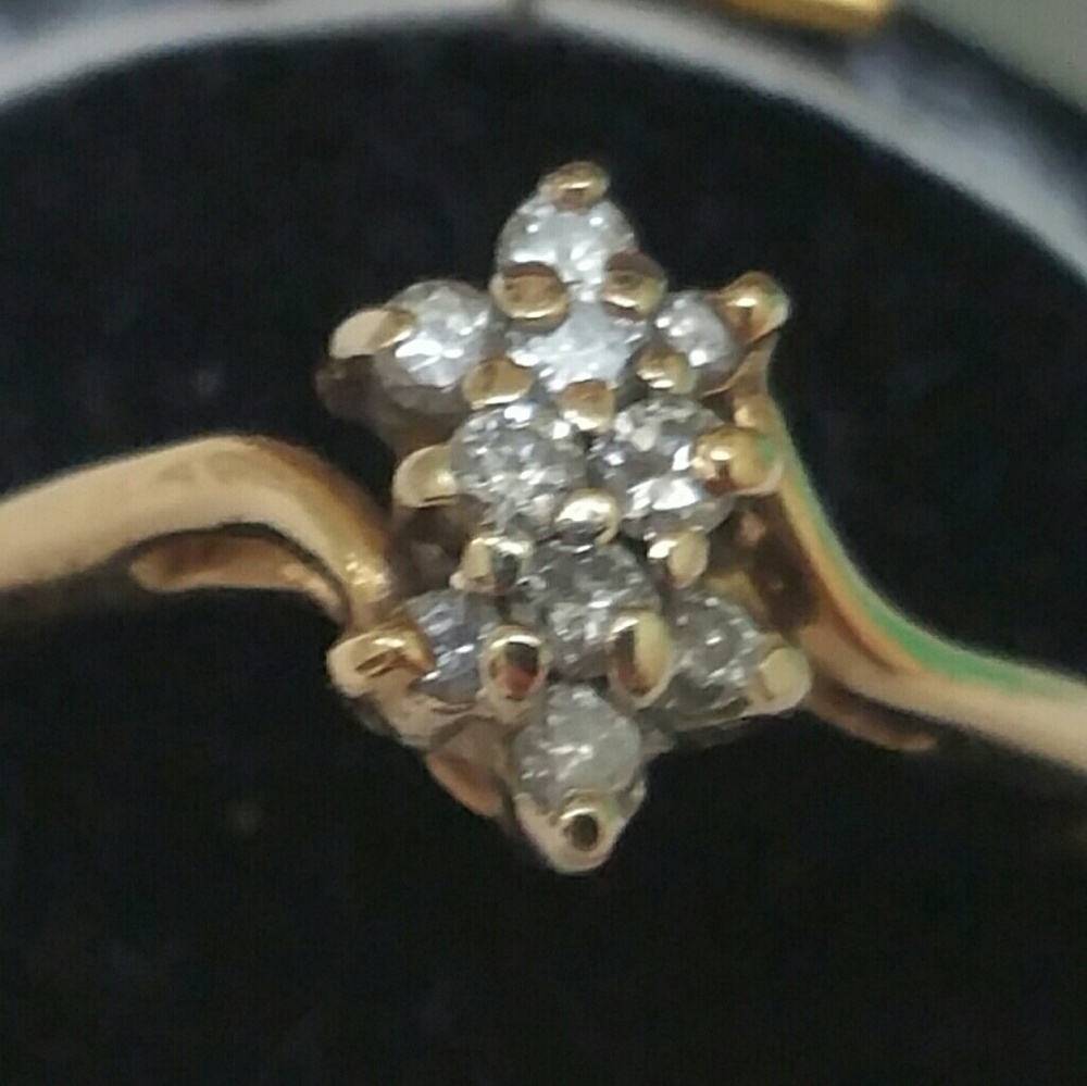 Estate Vintage 14k yellow gold .25ct diamond ring