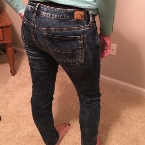 American Eagle acid wash jeans