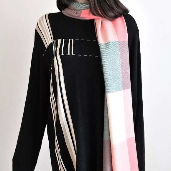 Plaid scarf scarves for women mens scarves shawl - Picture 2 of 3