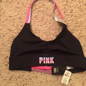 Pink sports bra