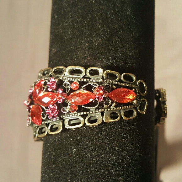 RUBY RHINESTONE CUFF - Picture 2 of 6