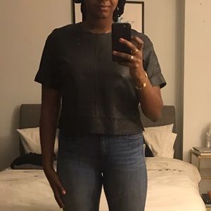 T by Alexander Wang Leather Top