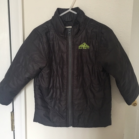 Old Navy Windbreaker Jacket Toddler Boy 3T Grey