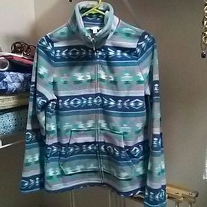 NWT Sonoma aztec soft fleece zip up