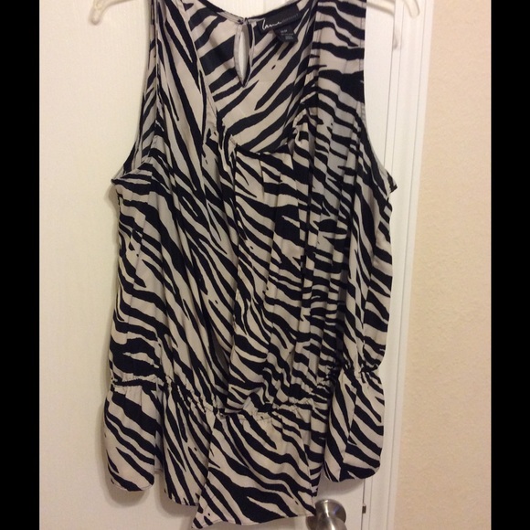 Zebra print plus size sleeveless camisole
