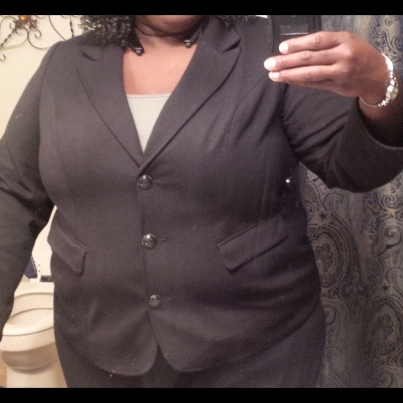 Black plus size women's blazer