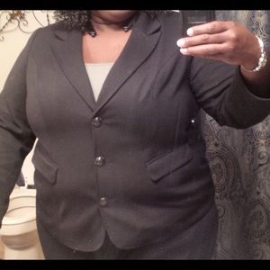 Black plus size women's blazer
