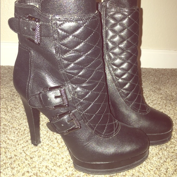 Quilted ankle booties
