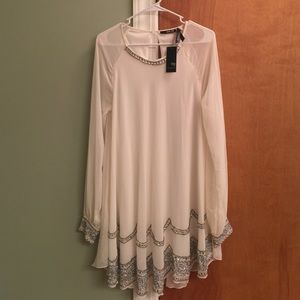 White sequin dress
