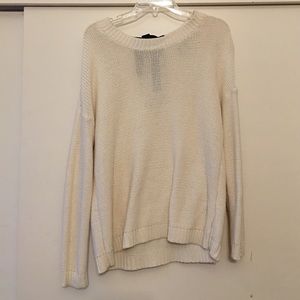 Cozy sweater with keyhole back
