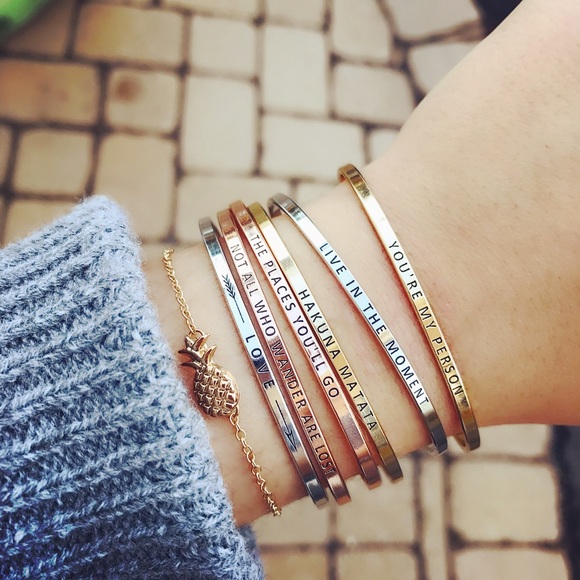 "Be brave " Bracelet-ROSE GOLD - Picture 2 of 2