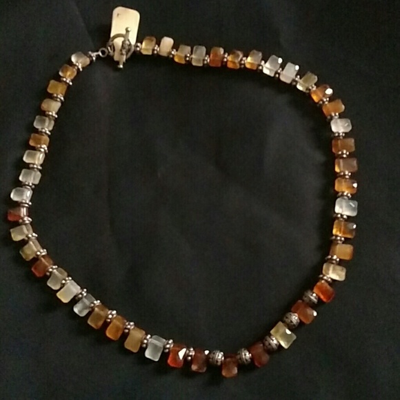 NWT 925 Semi-precious Amber necklace