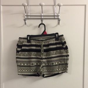 Black and white printed shorts