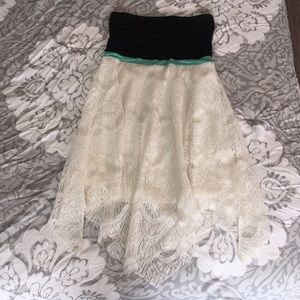 Lace strapless dress