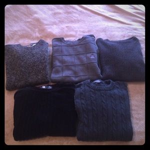Men's sweater bundle gray, black + wool and cotton