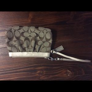 Coach print wristlet