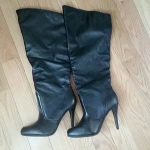 Black over the knee boots