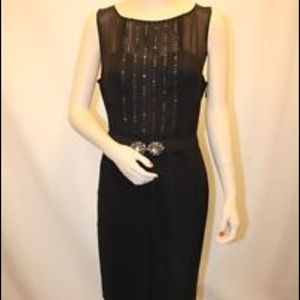 BCBG Maxazria Ponti embellished belted dress