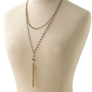 Like New Stella &a Dot Gold Gitane Tassel Necklace
