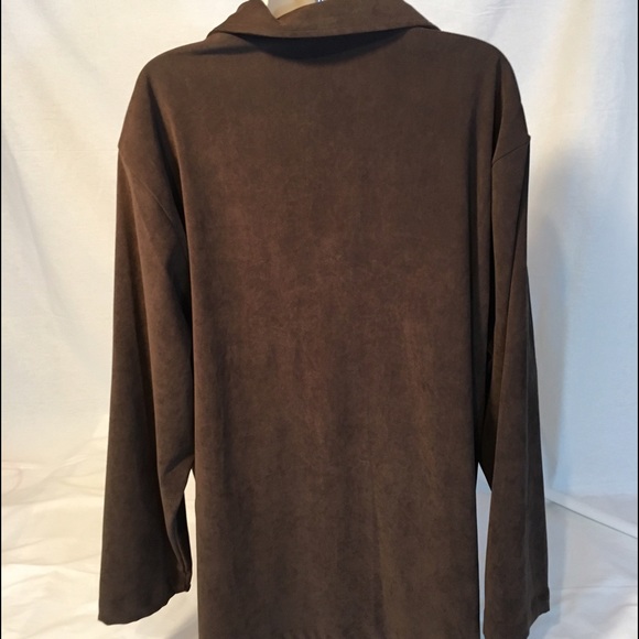 ‼️SOLD ‼️ Joanna Plus Suede Faux Jacket - Picture 2 of 4