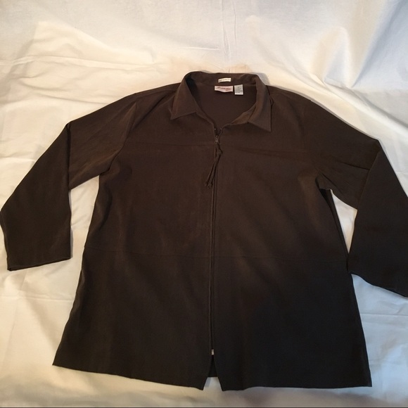 ‼️SOLD ‼️ Joanna Plus Suede Faux Jacket - Picture 3 of 4