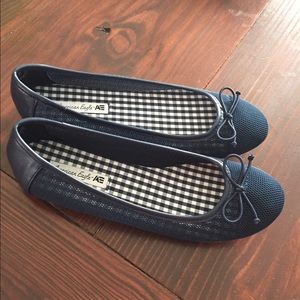 Navy flats