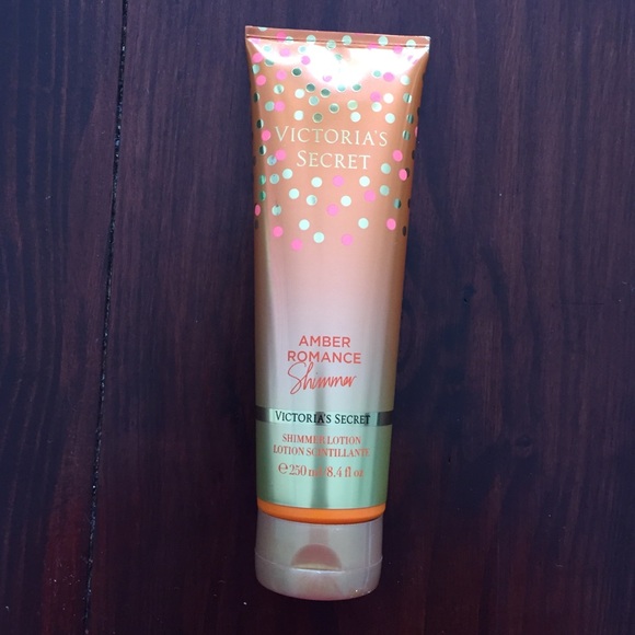 Victoria Secret amber romance shimmer lotion.