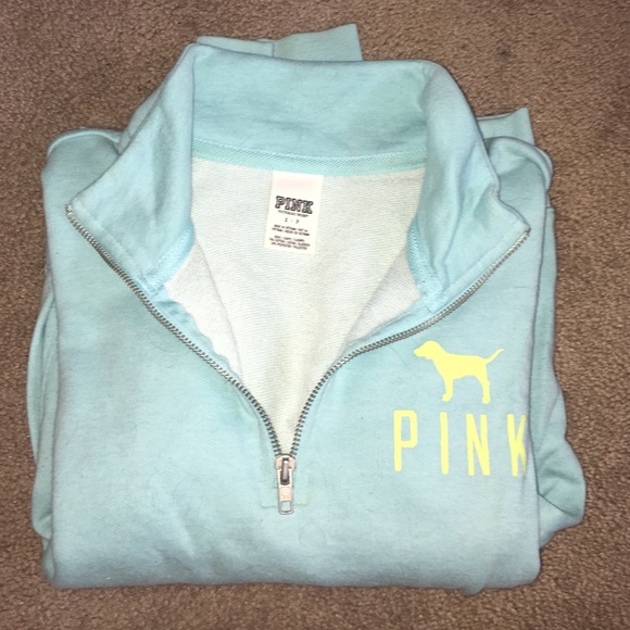 VS PINK blue 1/4th zip