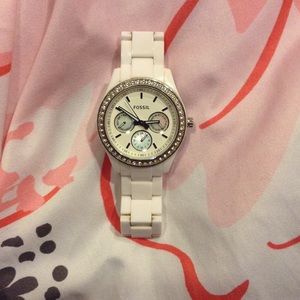 Fossil white watch