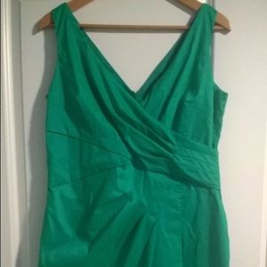 Green knee length cocktail dress
