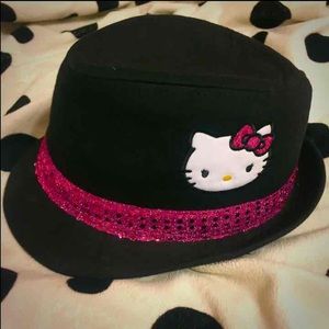 Girls Hello Kitty black hat w/ sequins