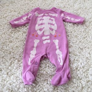 Carters Pink Skeleton Onesie (3 months)