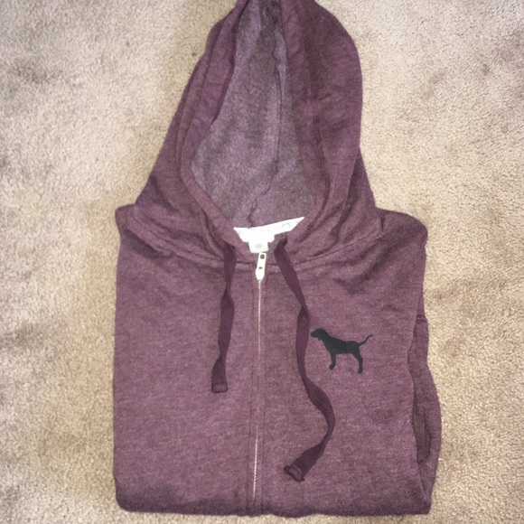 VS PINK maroon zip up jacket