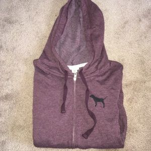 VS PINK maroon zip up jacket