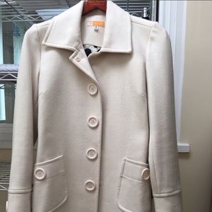 Tulle Button Down Wool Coat Tulle Button Down Wool Coat