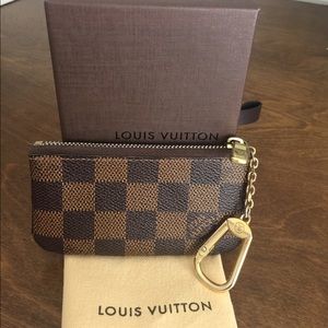 Damier Ebene Cles Keychain Card Holder
