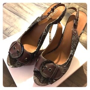 Guess sandals with cork heel