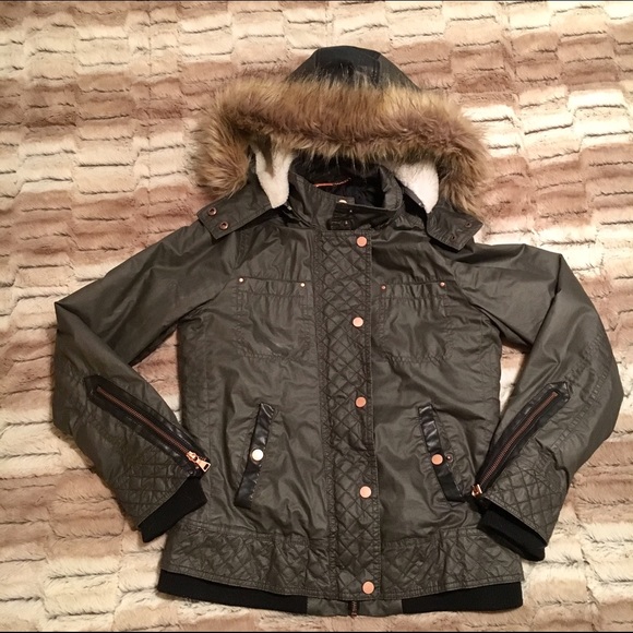Express Faux-fur Trimmed Jacket