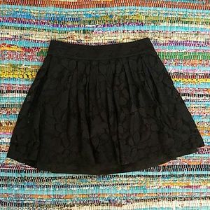 Ann Taylor LOFT Floral Black Lace Skirt SZ 2P