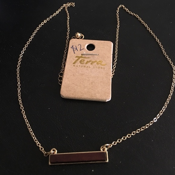 Wood bar necklace