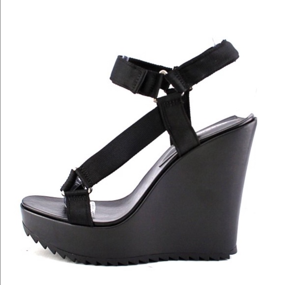 BCBGeneration Casper Nylon Platform Wedge Sandal - Picture 1 of 4