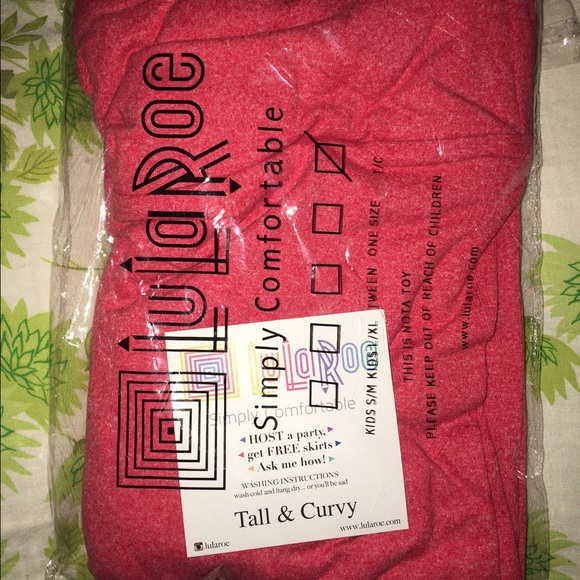 Lularoe red leggings. NWT. TC.