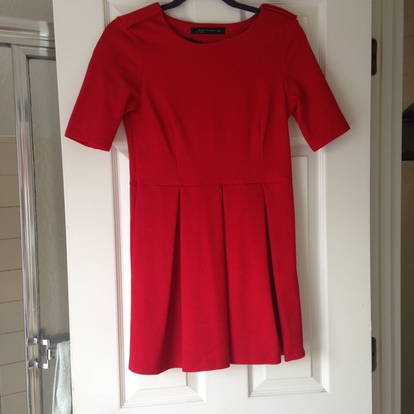 Zara red skater dress