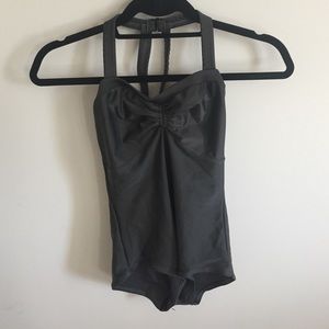 Natalie Grey Leotard with open back