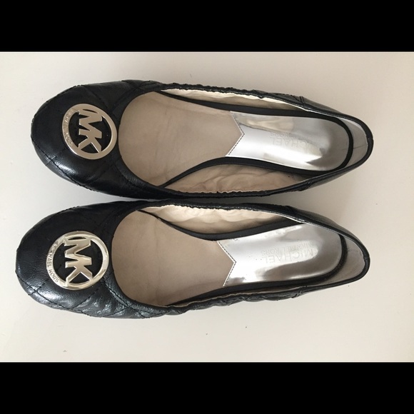 MK Quilted Leather Ballet Flat