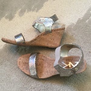 Anne Klein silver wedges